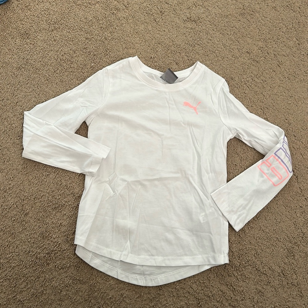 L/S  Puma logo on chest and Left Sleeve
